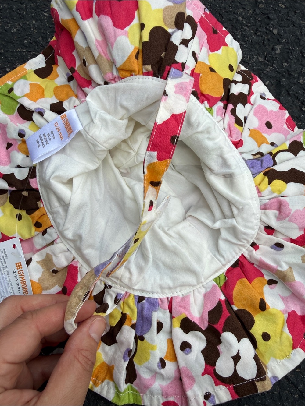 Gymboree Multi-Color Floral Ruffle Sun Hat - Picture 3 of 3